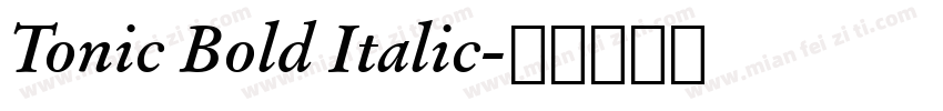 Tonic Bold Italic字体转换